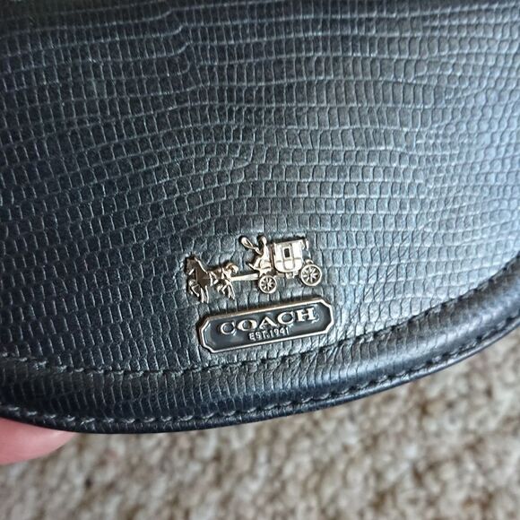 Coach Madison gray op art signature jacquard fabric and Leather Trifold Wallet - Picture 7 of 12